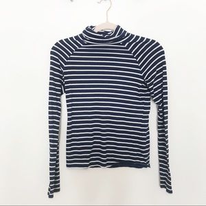 Forever 21 navy striped turtleneck